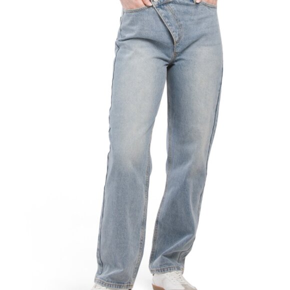 NEW GREY LAB Denim Button Jeans denim for women 252 - Picture 2 of 5